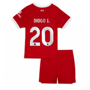 Liverpool Diogo Jota #20 Koszulka Podstawowych Dziecięca 2023-24 Krótki Rękaw (+ Krótkie spodenki)